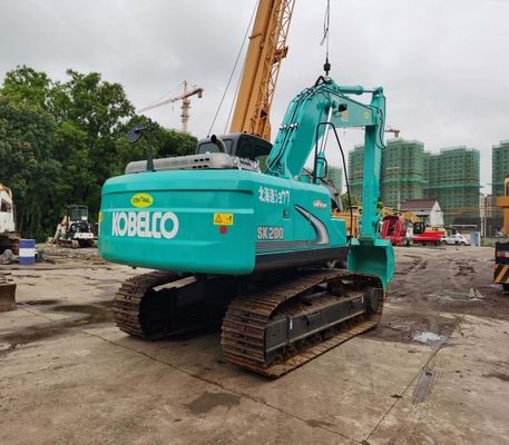 Motor modeli Hino Hino J05E İkinci el Kobelco Kazı makinesi Yeşil Sk200 114kw güçlü Kazı makinesi