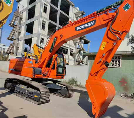 Turuncu Tekerlekli Excavator DX225LC Doosan Backhoe Kullanılmış Excavator