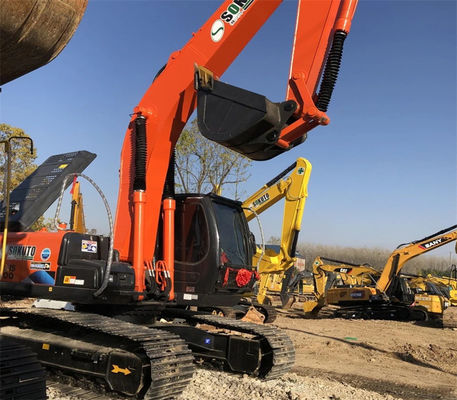 İyi durumda İkinci el 19400KG Portakal Hitachi Kazıcı Zx200 ISUZU AA-6BGIT Motoru ile