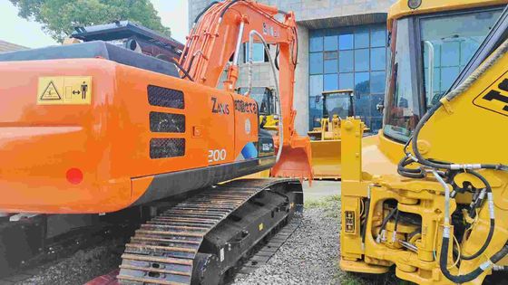 İyi durumda 19400KG Portakal İkinci el Hitachi Excavator Zx200 3.4/5.5km/h Yürüme Hızı ile