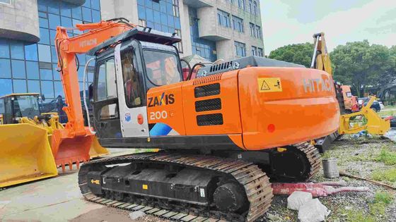 İyi durumda 19400KG Turuncu İkinci el Hitachi Excavator Zx200 ISUZU AA-6BGIT Motorlu