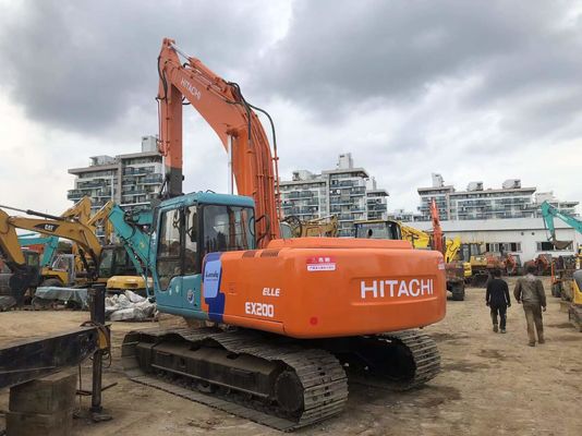 İyi durumda İkinci el 19400KG Portakal Hitachi Kazıcı Zx200 ISUZU AA-6BGIT Motoru ile