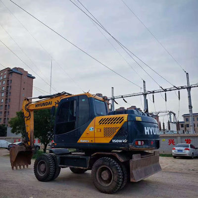 Hyundai 150W-9 Kullanılmış Kazı Makineleri 15 ton Büyük Hidrolik Tekerlekli Kazı Makinesi Kazıcı
