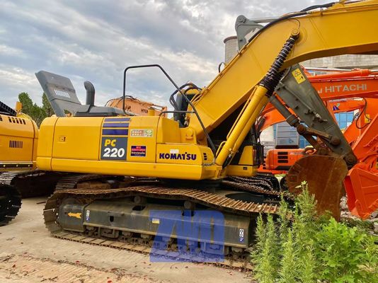 Kullanılmış Komatsu PC220 22 TON Ekskavatör 22 tonluk İnşaat Makinesi, Motor ve Şanzıman Ana Bileşenleri ile