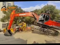 Turuncu Tekerlekli Excavator DX225LC Doosan Backhoe Kullanılmış Excavator